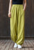 2022 Summer NEW! Women Sporty Style Lantern Leisure Sand Washed Linen and Cotton Pants