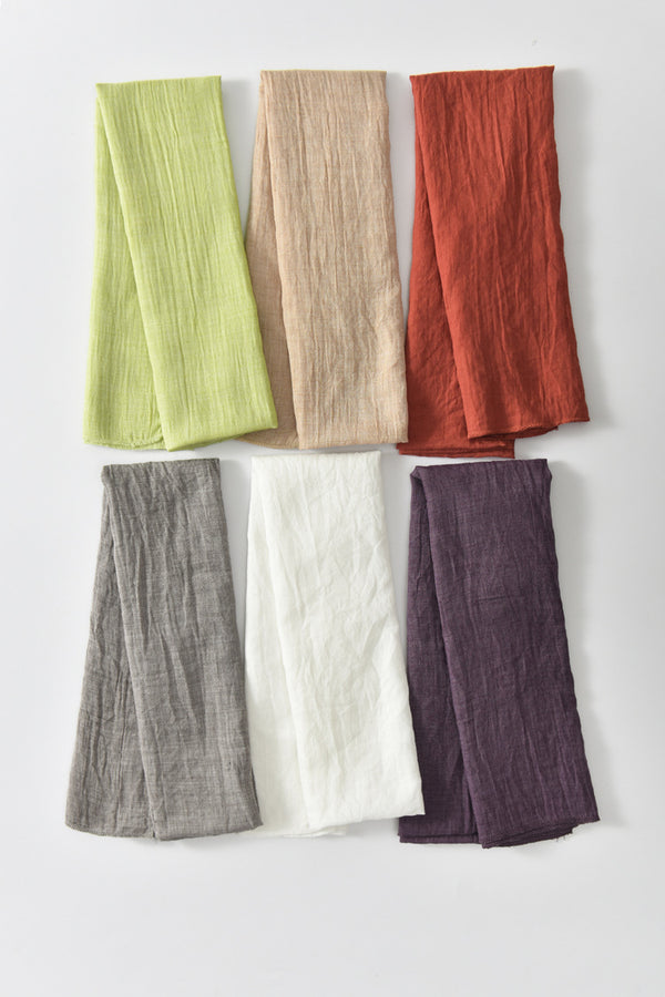 2022 Summer NEW! Women Simple Pure Color Linen and Cotton Scarf