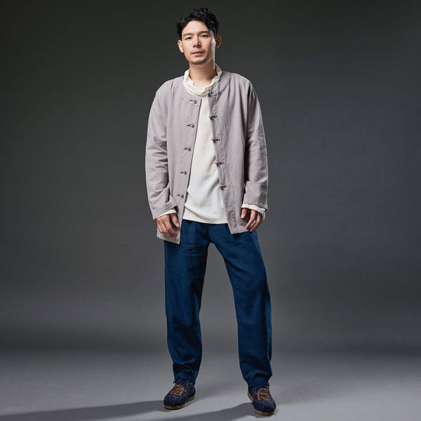 2021 Autumn NEW! Men Retro Style Linen and Cotton Loose Pants