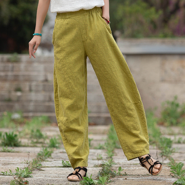 zanvin Linen Pants for Women,Clearance Fashion Womens Casual Solid Color  Pants Straight Wide Leg Trousers Pants With Pocket work pants women Green