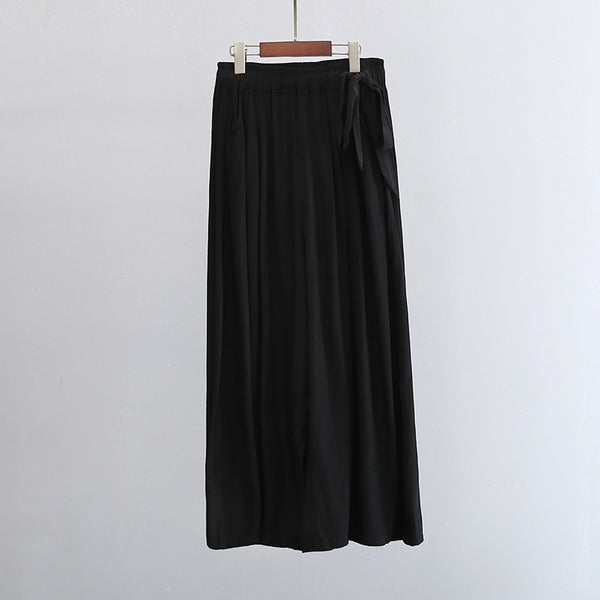 2022 Summer NEW! Women Retro Style Soft Wide Leg Cropped Pants