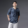 Men Causal Style Linen and Cotton Short Sleeve Dyed Color Tops