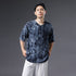 Men Causal Style Linen and Cotton Short Sleeve Dyed Color Tops