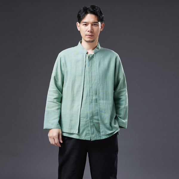 2022 Summer NEW! Men Causal Style Linen and Cotton Long Sleeve Modern Shirts