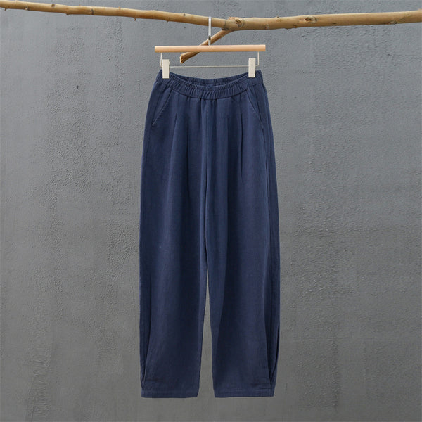 2021 Autumn NEW! Women Modern Causal Lantern Style Loose Linen and Cotton Pants