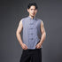 2022 Summer NEW! Men Ethnic Style Linen and Cotton Middle Buckle Vest