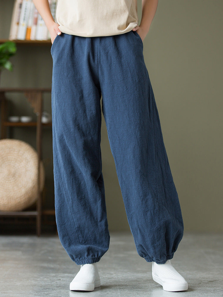 Autumn NEW! Women Sport Style Lantern Leisure Linen and cotton Pants