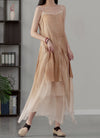 2022 Summer NEW! Women Extra Loose Comfortable Linen and Cotton Dyed Color Slip Dress