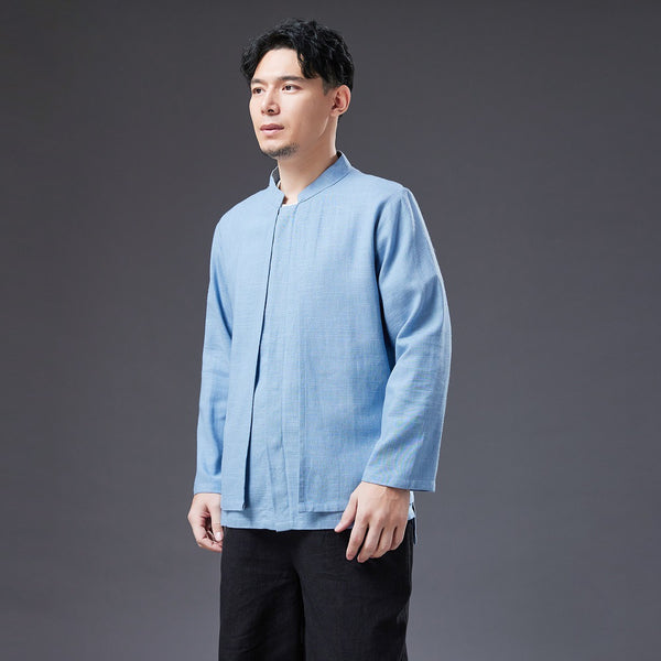 2022 Summer NEW! Men Causal Style Linen and Cotton Long Sleeve Modern Shirts