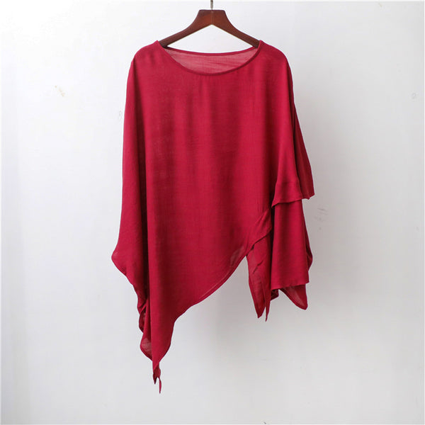 Women In Style Linen and Cotton Middle Sleeves Light Blouse