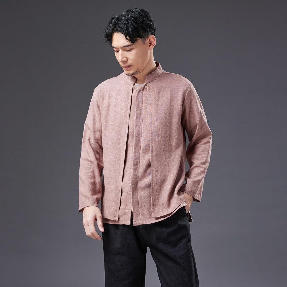 Summer NEW! Men Causal Style Linen and Cotton Long Sleeve Modern Shirts
