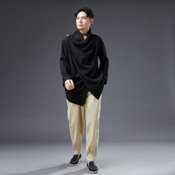 2022 Summer NEW! Men Modern Style Linen and Cotton Long Sleeve Shirts