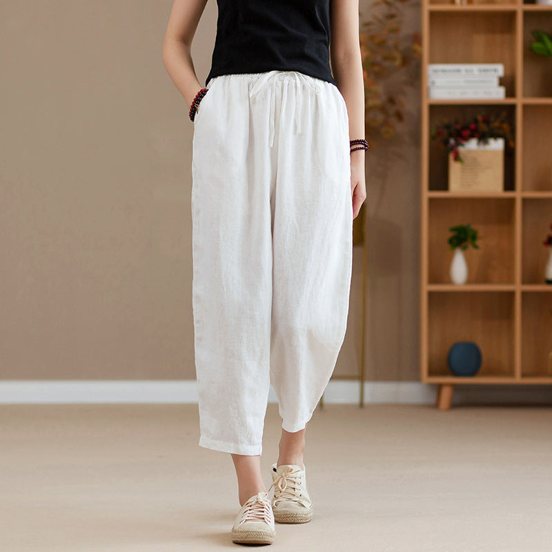 zanvin Linen Pants for Women,Clearance Fashion Women Casual Summer Wear  Pants Solid Color Cotton And Linen Trousers Cargo Pants Women