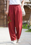 2022 Summer NEW! Women Simple Lantern Style Linen and Cotton Pants