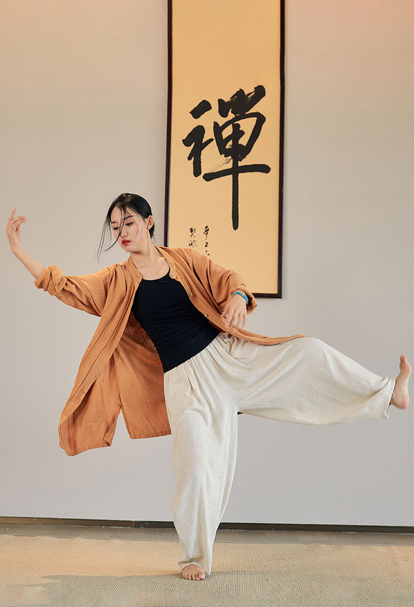2022 Summer NEW! Women Linen and Cotton Loose Thin Zen Style KungFu Jacket