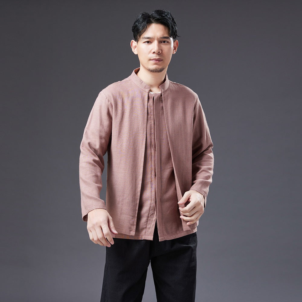 Summer NEW! Men Causal Style Linen and Cotton Long Sleeve Modern Shirts