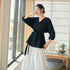 2022 Summer NEW! Women Modern Style Linen and Cotton V-necked Shirt