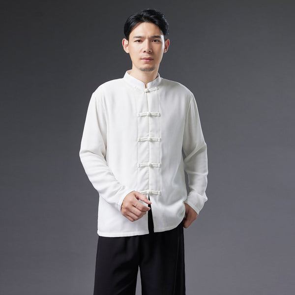 2021 Autumn NEW! Men Asian Style Linen and Cotton Long Sleeve Cardigan Thin Jacket