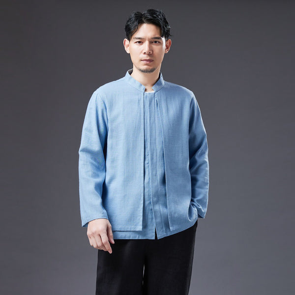 2022 Summer NEW! Men Causal Style Linen and Cotton Long Sleeve Modern Shirts