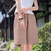 2022 Summer NEW! Women Modern Causal Style Sand Washed Linen and Cotton Shorts