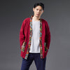 2021 Autumn NEW! Men Retro Minorities Color Linen and Cotton Long Sleeve Cardigan Thin Jacket