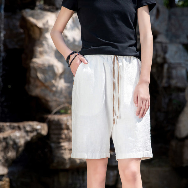 2022 Summer NEW! Women Modern Causal Style Sand Washed Linen and Cotton Shorts