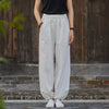 2021 Autumn NEW! Women Simple Causal Lantern Style Linen and Cotton Pants