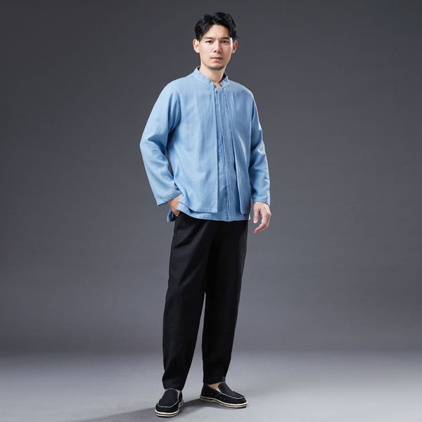 2022 Summer NEW! Men Causal Style Linen and Cotton Long Sleeve Modern Shirts