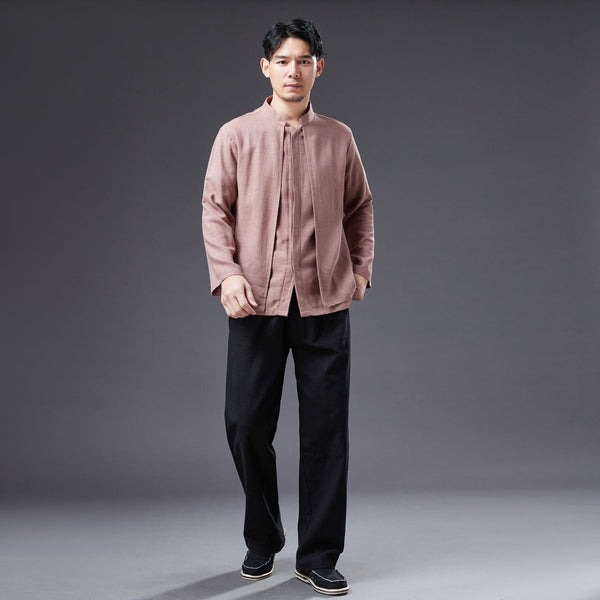 2022 Summer NEW! Men Causal Style Linen and Cotton Long Sleeve Modern Shirts