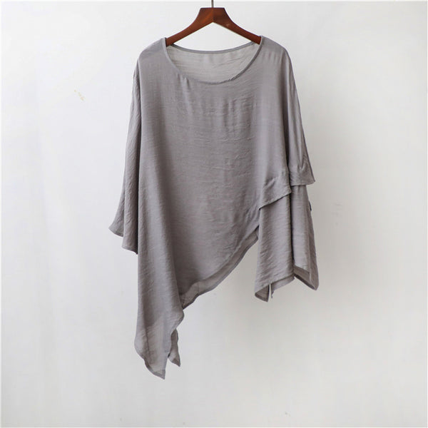 Women In Style Linen and Cotton Middle Sleeves Light Blouse