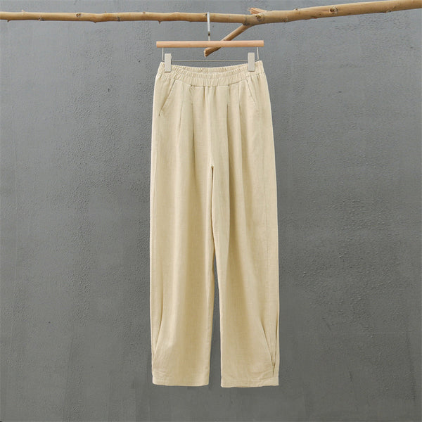 2021 Autumn NEW! Women Modern Causal Lantern Style Loose Linen and Cotton Pants