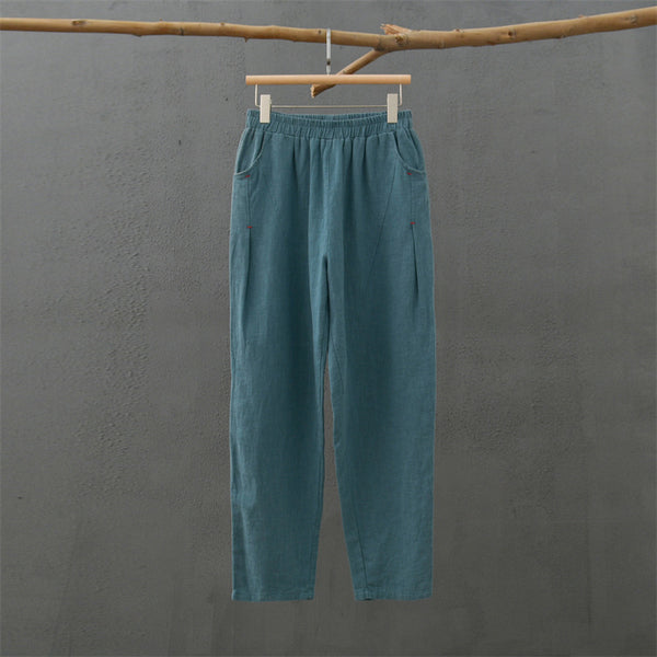 2021 Autumn NEW! Women Modern Causal Lantern Style Linen and Cotton Pants