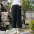 2022 Summer NEW! Women Causal Style Linen and Cotton Straight Leg Trousers