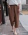 2022 Summer NEW! Women Simple Causal Lantern Style Linen and Cotton Pegged Pants