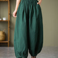 Autumn NEW! Women Lantern Style Linen and Cotton Causal Loose Pants