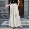 2022 Summer NEW! Women Loose Style Sand Washed Linen and Cotton Wide Legs Pants