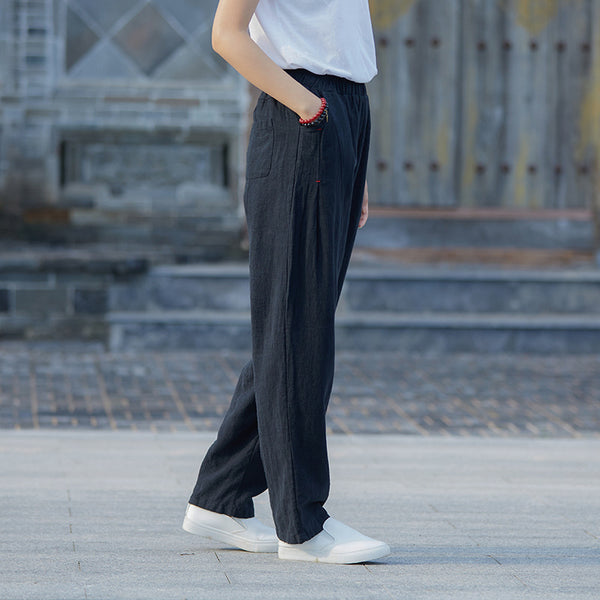 2021 Autumn NEW! Women Modern Causal Lantern Style Linen and Cotton Pants