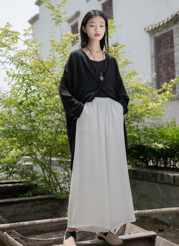 2022 Summer NEW! Women Causal Style Linen and Cotton Long Light Cardigan