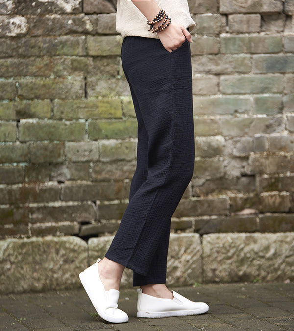 Women Cotton and Linen Casual Cropped and Capri Pant