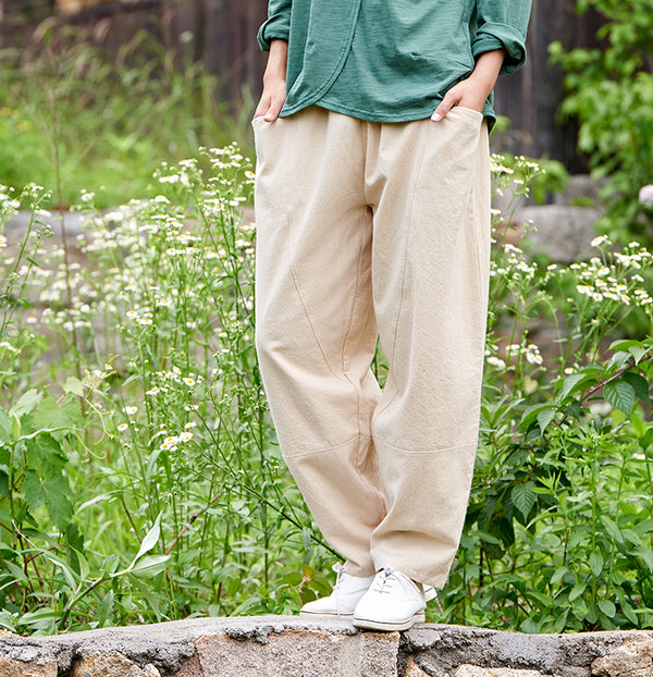 Women Casual Loose Style Linen and Cotton Pants