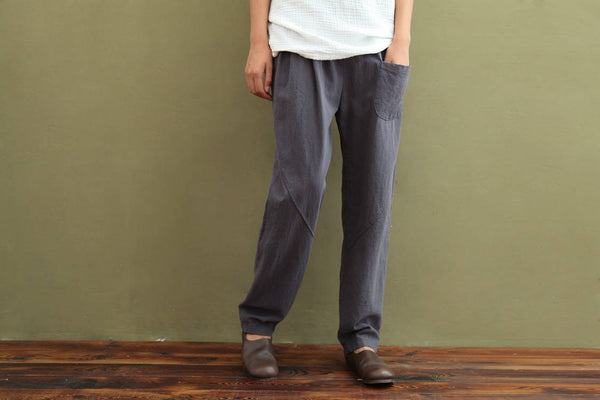 Women Casual Linen and Cotton Pants