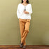 Women Simple Leisure Linen and Cotton Pants