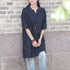 Women Linen and Cotton V-neck Loose Dress Style Long Section T-shirts