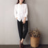 Women Long Sleeves Cotton and Linen Cardigan Shirt