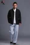 Men Linen Jacket – Retro Formal Chinese Style Linen and Cotton Men's Jacket