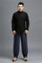 Men Casual Pure Color Loose Cotton and Linen Chinese Style KungFu Pants