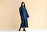 Womens Linen and Cotton Dress – Loose Coat Style Linen and Cotton Women's Tea Lenght Dress Hoodie