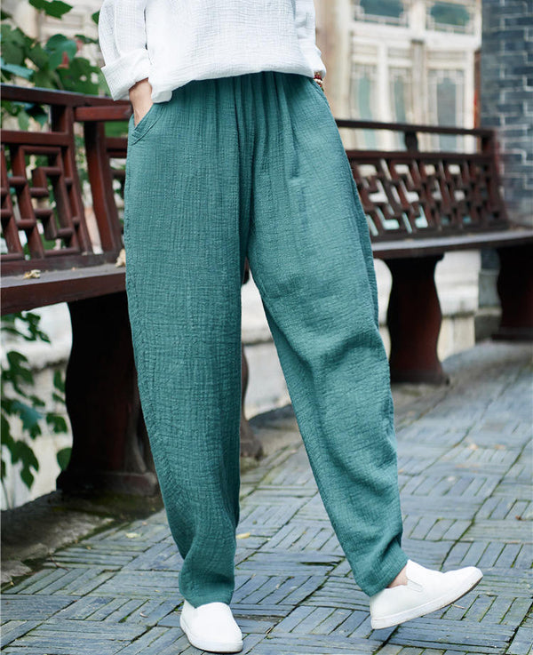 Women Cotton and Linen Loose pants