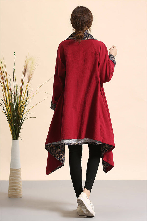 Women Eastern Style Double-sided Linen and Cotton Shrugs