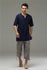 Men Casual Simple Pure Color Cotton and Linen Capri Pants